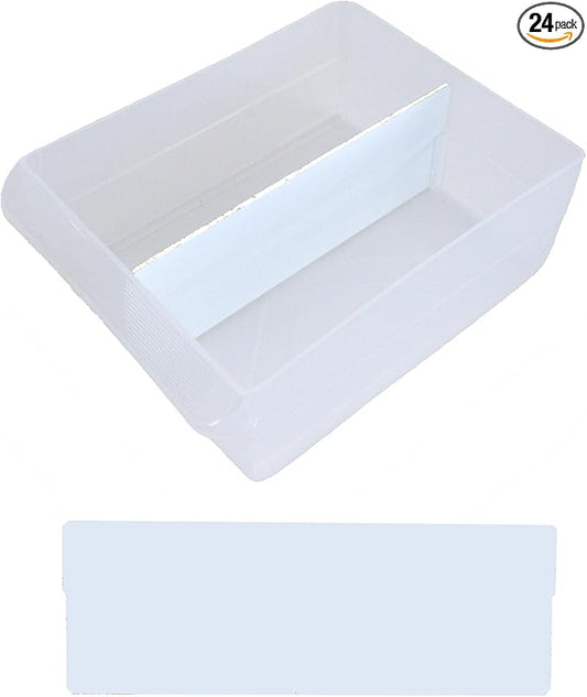 (24-Pack) Large Drawer Dividers compatible with Craft Cabinet and Hardware Storage Organizers, (Dividers Only)