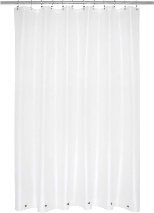 Mrs Awesome Frosted Shower Curtain Liner with 6 Magnets PEVA 8G Heavy Duty Thick Plastic Shower Curtain for Bathroom, Waterproof, 72x72, Frost