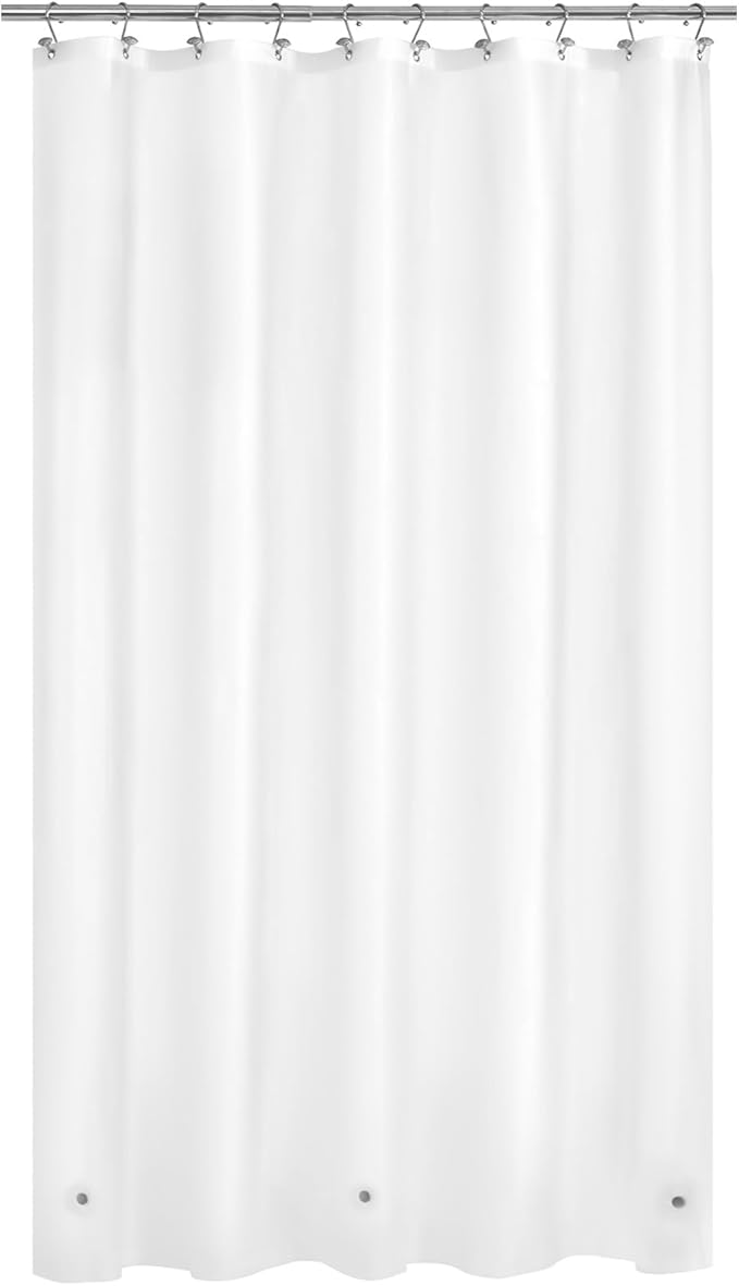 Mrs Awesome Frost Shower Curtain Liner with 3 Magnets, 54x72 Frosted PEVA Shower Liner, Light Weight Plastic Shower Curtain for Bathroom, Waterproof,Frost