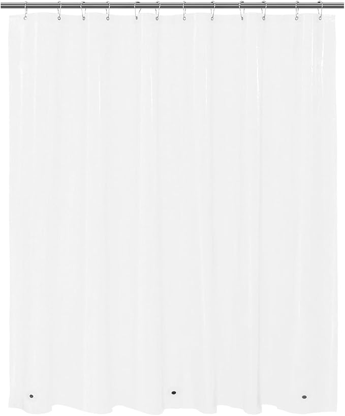 Mrs Awesome Clear Shower Curtain Liner with 3 Magnets, 70x60 Premium Flexible Sturdy Plastic Shower Curtain for Bathroom Lightweight, Waterproof, Clear