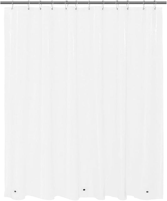 Mrs Awesome Clear Shower Curtain Liner with 3 Magnets, 70x60 Premium Flexible Sturdy Plastic Shower Curtain for Bathroom Lightweight, Waterproof, Clear
