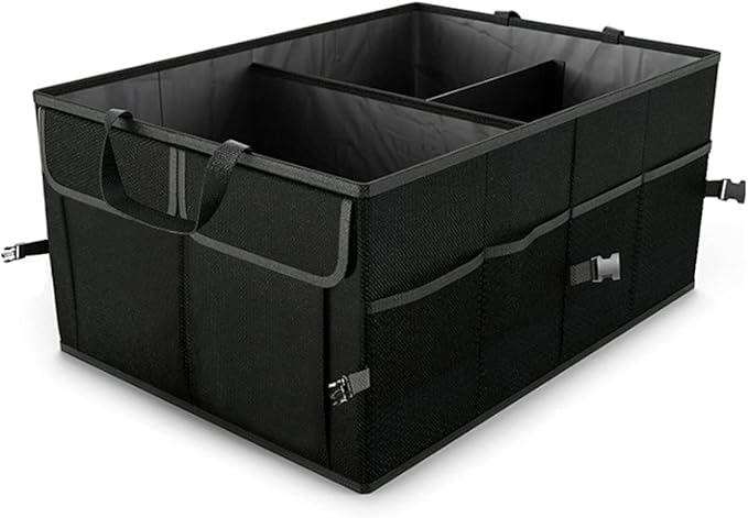 8sanlione Car Trunk Organizer/Storage, Collapsible Cargo Storage Box, Large Capacity, Trunk Organizer for Cars, Vehicles, SUVs, Trucks