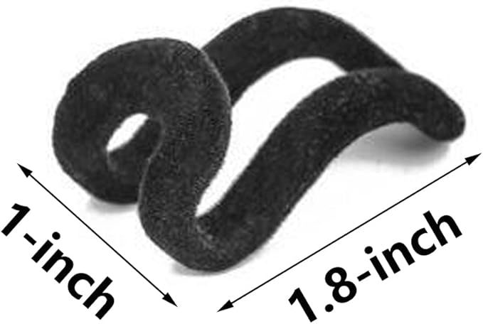 WARMBUY Velvet Hanger Connector Hooks for Closet Space Saving Cascading Hanger Organizer, Black, 40 Pack