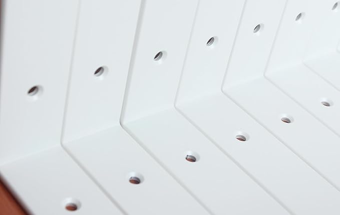 8 Pack - L 6" x H 6" x W1.5, 5mm Thick White L Shelf Bracket, Iron Shelf Brackets, Metal Shelf Brackets, Floating Shelf, Shelf Supports with Screws
