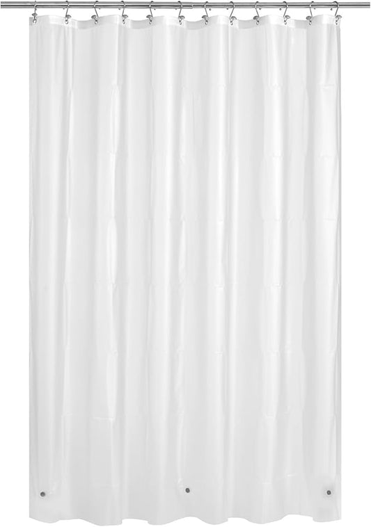 Mrs Awesome Long Shower Curtain Liner with 3 Magnets, 72x78 Frosted PEVA Shower Liner, 78 Length Plastic Shower Curtain for Bathroom, Waterproof, 72 x 78, Frost