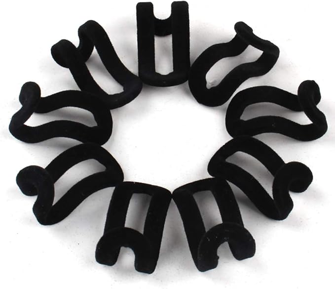 WARMBUY Velvet Hanger Connector Hooks for Closet Space Saving Cascading Hanger Organizer, Black, 40 Pack