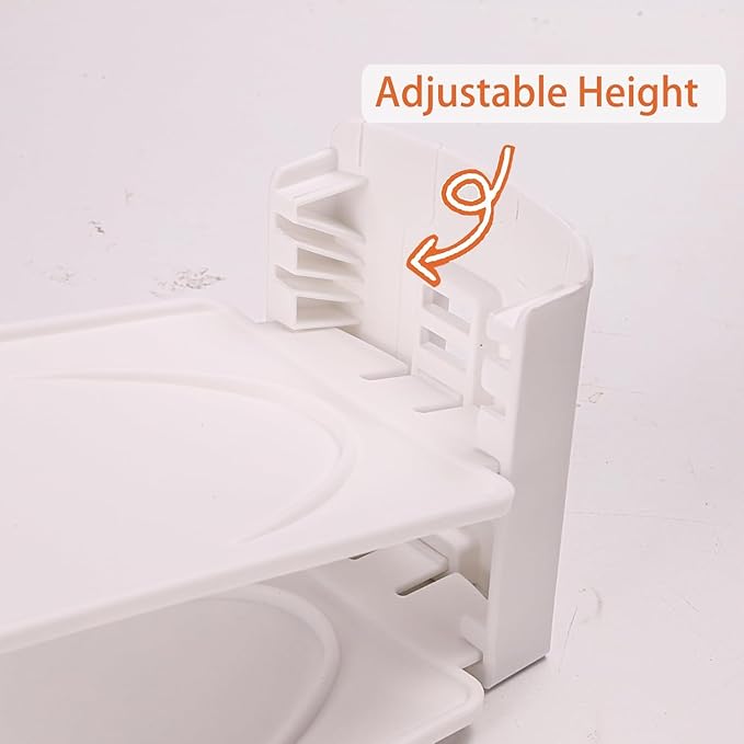 Shoe Slots Organizer, Clear Shoe Stacker, Adjustable Level Shoe Rack,Storage Space Saver for Sneakers Display (white, 20Pack)
