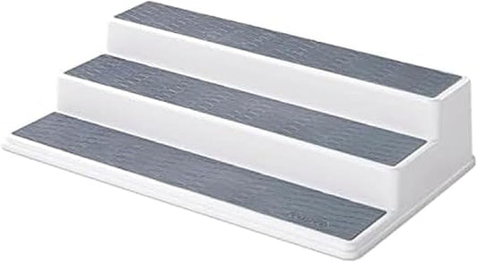 Copco Non-Skid 3-Tier Spice Pantry Organizer, 15-Inch, Durable Gray