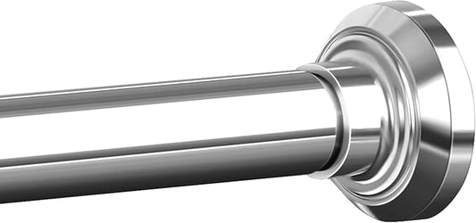 ENJOYBASICS Shower Curtain Rod 30 to 88 Inches, 1 Inch Stainless Steel Adjustable Spring Tension Rods No Drill for Bathroom, Closet, Window, Room Divider, Never Rust, Non Slip, Chrome