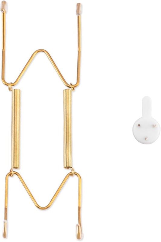 Bilillo Plate Hangers for The Wall, Suitable for 6-8 inch Decorative Plate, Stainless Steel Invisible Heavy Duty Wire Plate Holder with Wall Hooks, Plate Hangers for Displaying Plates