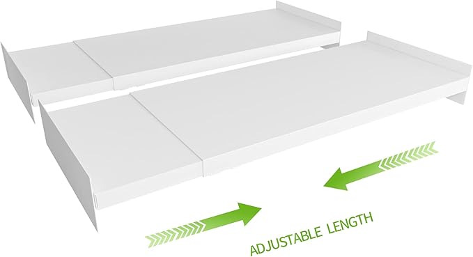 Expandable Closet Shelf Organizer, Adjustable Shelves Organizer, Storage Shelving Rack DIY Divider RV Separator for Cabinet Pantry Wardrobe Cupboard Kitchen, 2 Pack, Large