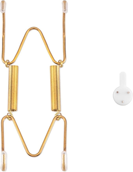 Bilillo Plate Hangers for The Wall, Suitable for 3.5-4.5 inch Decorative Plate, Stainless Steel Invisible Heavy Duty Wire Plate Holder with Wall Hooks, Plate Hangers for Displaying Plates