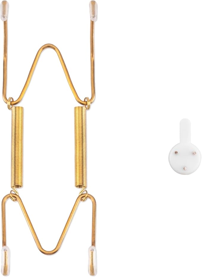 Bilillo Plate Hangers for The Wall, Suitable for 5-6 inch Decorative Plate, Stainless Steel Invisible Heavy Duty Wire Plate Holder with Wall Hooks, Plate Hangers for Displaying Plates
