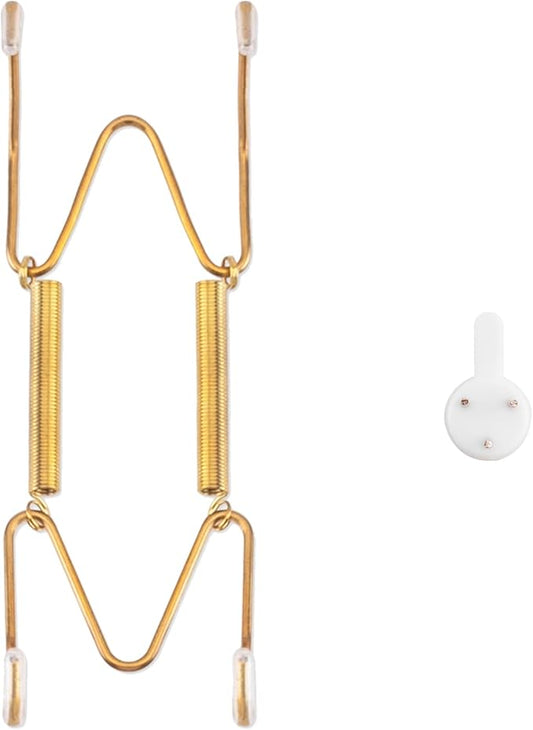 Bilillo Plate Hangers for The Wall, Suitable for 5-6 inch Decorative Plate, Stainless Steel Invisible Heavy Duty Wire Plate Holder with Wall Hooks, Plate Hangers for Displaying Plates
