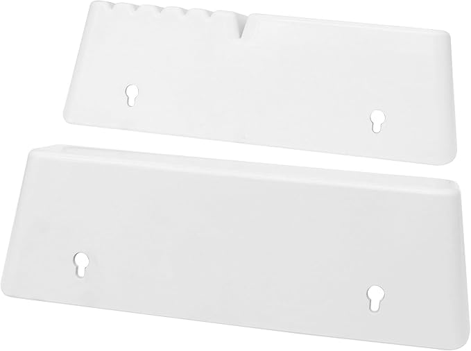 11 inch Tip Out Sink Tray, 2 Pack Molded Sink Front Tip-Out Trays with Mounting Screws, Pull Out Shelf Home White Organizer, White