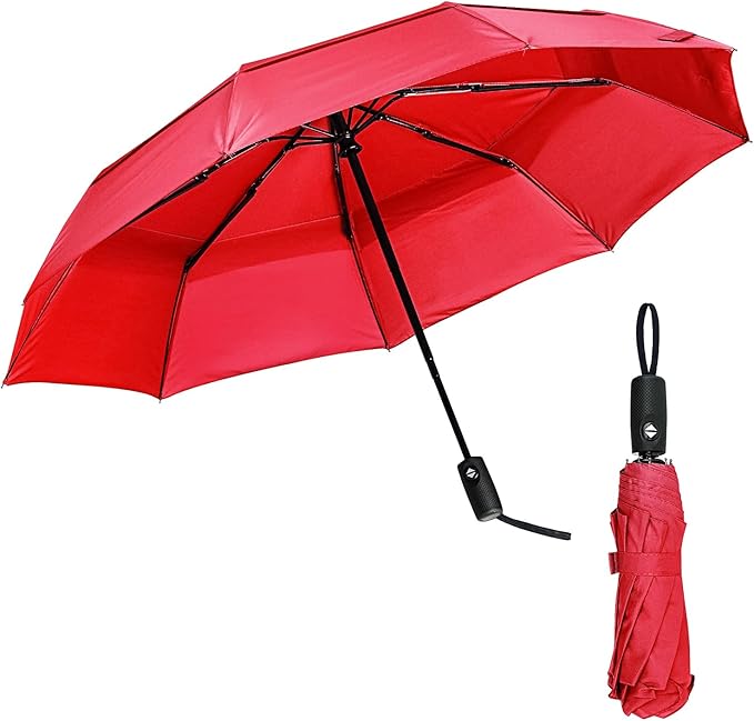 Mr. Pen- Windproof Travel Umbrella, Small Water-Resistant Automatic Folding Umbrella for Rain and Sun, Light, Compact and Portable for Women & Men, Fits Car & Backpack