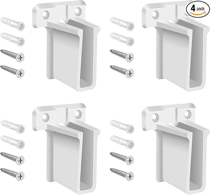 4 Pack Wire Shelf End Bracket, Designed for Closetmaid Wire Shelving, Wall Mount Brackets for Shelves Closet, Screws Included, Wire Shelf Clips, wall Shelf Brackets, Closet Wire Shelving