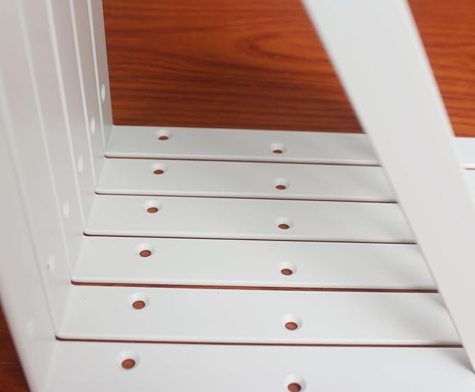12 Pack L16 x H 10" White Heavy Duty Shelf Brackets with Screws Metal Shelf Brackets Shelf Support Angle Brackets for Shelves L Brackets Heavy Duty Floating Shelf