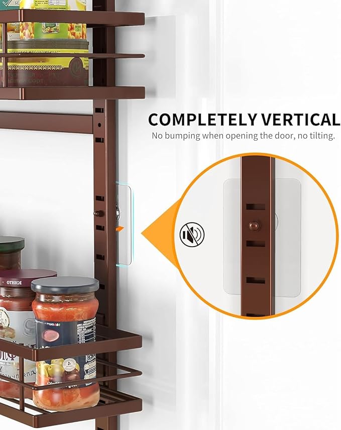 Moforoco Bronze 9-Tier Over The Door Pantry Organizer, Pantry Organization And Storage, Metal Hanging Spice Rack Shelves Door, Home & Kitchen Essentials, Laundry Room Bathroom Organization