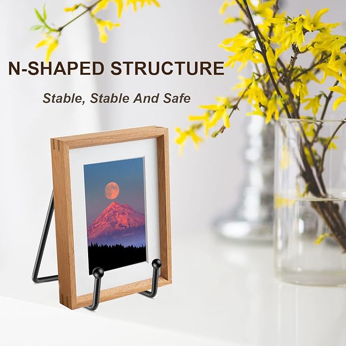 Hoewina Plate Stands for Display, 3Pack 4.5Inch Plate Holder Display Stand, Metal Frame holder stand for Book Holder, Picture Stand, Decorative Plate stand, Photo and Platter, Tabletop Art