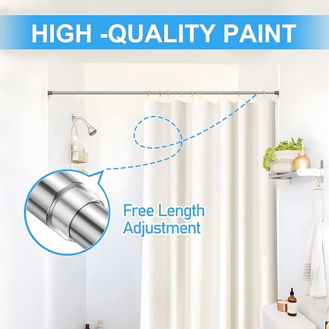 1 Pack Spring Tension Rods 28-45in, 5/8 Inch Diameter Silver No Drill Spring Loaded Adjustable Extendable, Small Short Tension Curtain Rod for Windows Kitchen Doorway Closet Cupboard