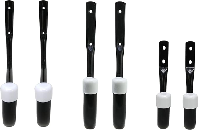 Shepherd Hardware 8088E Heavy Duty Steel Garage Storage/Assorted Utility Hooks, 6 Pack, black