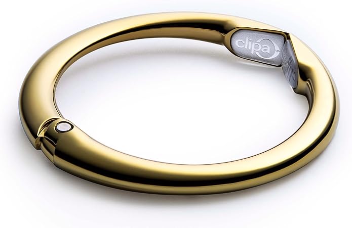 Clipa Bag Hanger - The Ring that Opens Into a Hook, Closes Automatically | Hangs Almost Anywhere in Just 1/2" of Space | Holds 33 lbs Yet Weighs Only 1.6 oz | 8 Styles | 3 yr Warranty