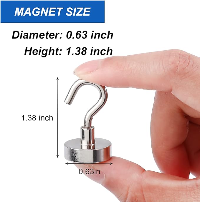 LOVIMAG Magnetic Hooks, 30lbs Strong Magnetic Hooks for Cruise Cabins, Magnet Hooks Cruise Ship Essentials, Refrigerator Magnets for Hanging, Door Decor, Classroom Must Haves -30Packs