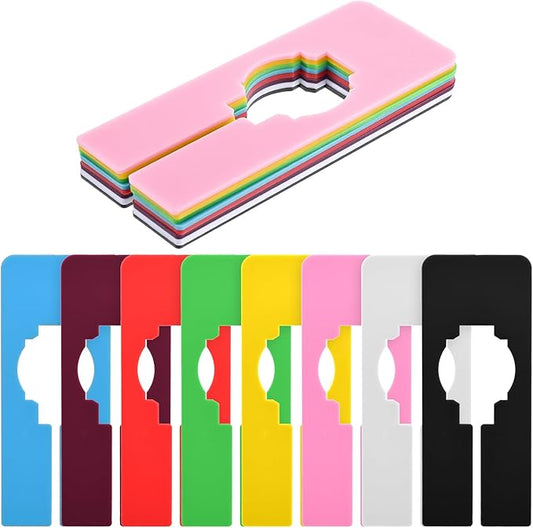 16PCS Closet Dividers for Hanging Clothes, Baby Clothes Organizers, Rectangle Clothing Size Dividers for Racks, Clothe Labels, Closet Separators, Clothing Rack Divider (Colorful)