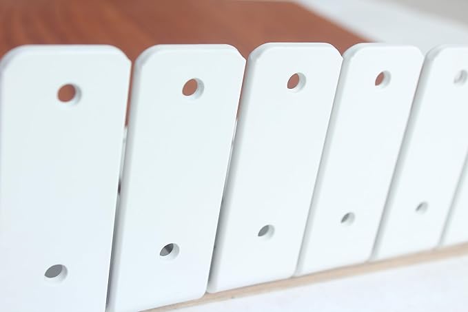 6 Pack - L 6" x H 4" x W1.5, 5mm Thick White L Shelf Bracket, Iron Shelf Brackets, Metal Shelf Brackets, Floating Shelf, Shelf Supports with Screws