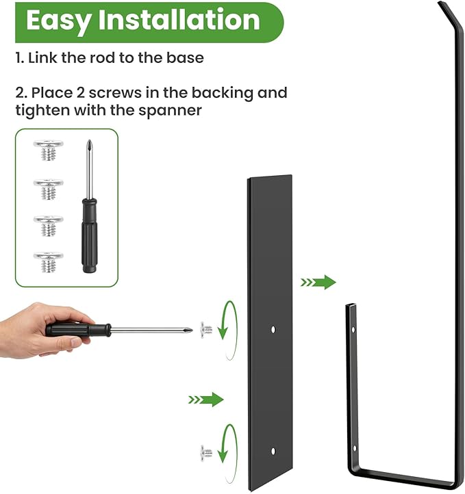 Paper Towel Holder Black, Toilet Paper Roll Holder Magnetic Towel Rack Wall Mount Fridge Organizer Shelf for Towels Rolls Bar Bathroom Toilet Pantry RV Essentials Kitchen Organizers and Storage 2 Pack