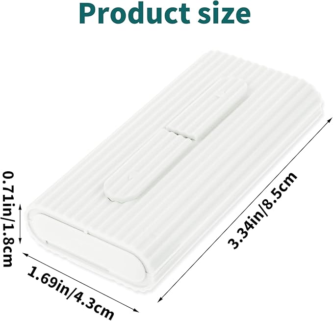 WLLHYF Portable Dental Floss Case Automatic Dental Floss Pick Organizer Case Travel Flosser Dispenser Storage Case Refillable Holder Boxes with 10 Floss Picks for Teeth Cleaning (White)