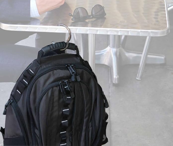 Clipa Bag Hanger - The Ring that Opens Into a Hook, Closes Automatically | Hangs Almost Anywhere in Just 1/2" of Space | Holds 33 lbs Yet Weighs Only 1.6 oz | 8 Styles | 3 yr Warranty