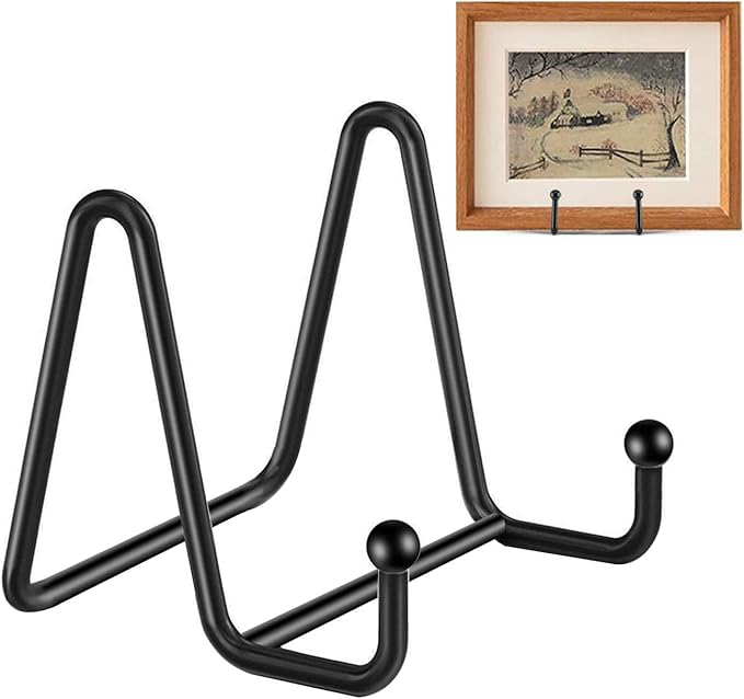 Hoewina Plate Stands for Display, 3Pack 3Inch Plate Holder Display Stand, Metal Frame holder stand for Book Holder, Picture Stand, Decorative Plate stand, Photo and Platter, Tabletop Art