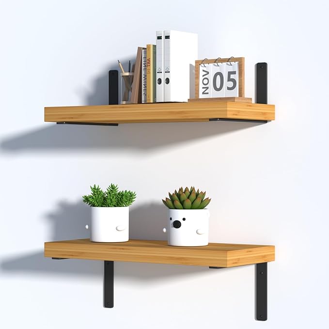 10 Pack - L 5" x H 4" x W1.5, 5mm Thick Black L Shelf Bracket, Iron Shelf Brackets, Metal Shelf Brackets, Floating Shelf, Shelf Supports with Screws