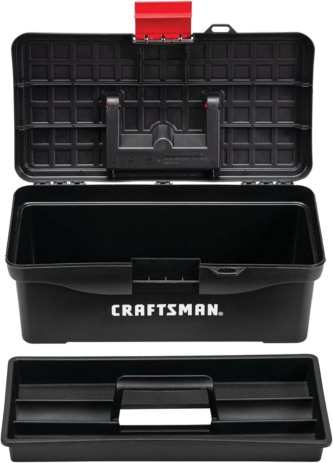 CRAFTSMAN Tool Box,Lockable,13 in.,Red/Black (CMST13004),(Pack of 4)