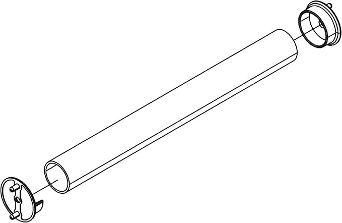 Synergy Collection Wardrobe Tube Support, 1 Pair for 1 5/16" Diameter Closet Rod (Zinc, White)