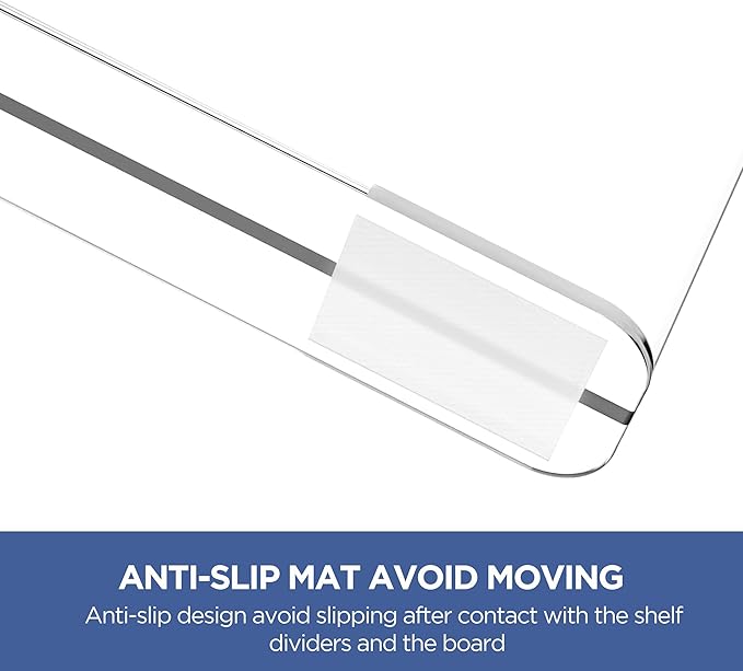 12 Pack 12 Inches [Extra Tall Version] Clear Shelf Dividers for Organization, Acrylic Closet Shelf Vertical Shelves Organizer for Bedroom, Kitchen and Office