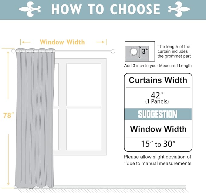 ChrisDowa Blackout Curtains 78 inches Long for Bedroom - Grommet Thermal Insulated Room Darkening Curtains for Living Room (1 Panel, Stone Blue, 42 x 78 Inch)
