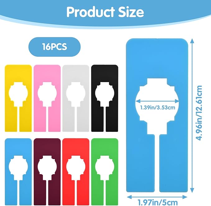 16PCS Closet Dividers for Hanging Clothes, Baby Clothes Organizers, Rectangle Clothing Size Dividers for Racks, Clothe Labels, Closet Separators, Clothing Rack Divider (Colorful)