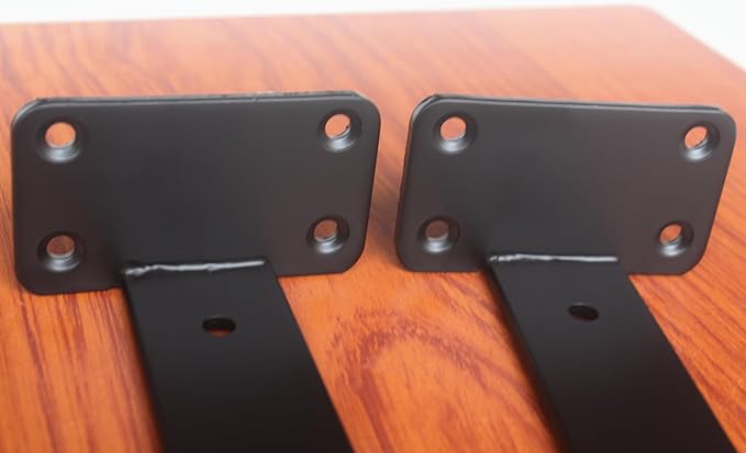 16 Pack - 14 inch Black Hidden L Shelf Bracket (1/5 Inch Thicked) Iron Floating Shelf Brackets Rustic Industrial Metal Brackets for Shelf Support