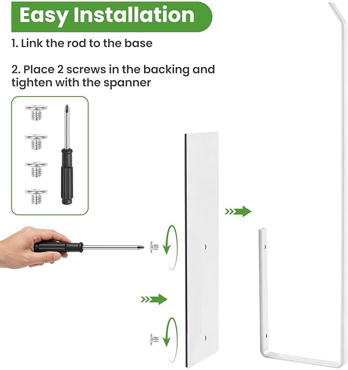 Magnetic Paper Towel Holder for Fridge, Toilet Paper Roll Holder Magnetic Paper Towel Rack Wall Mount Fridge Organizer for Papers Towels Roll Bathroom Toilet Garage RV Decor Kitchen Organization White