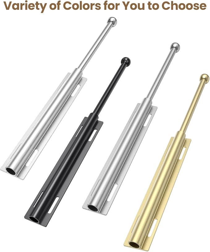 16.5" Valet Rod for Closet Pull Out, Retractable Slide Out Valet Rod Closet Organization, Aluminum Valet Clothing Hanger Rods Perfect for Suits, Dresses & Freshly Pressed Clothes, White