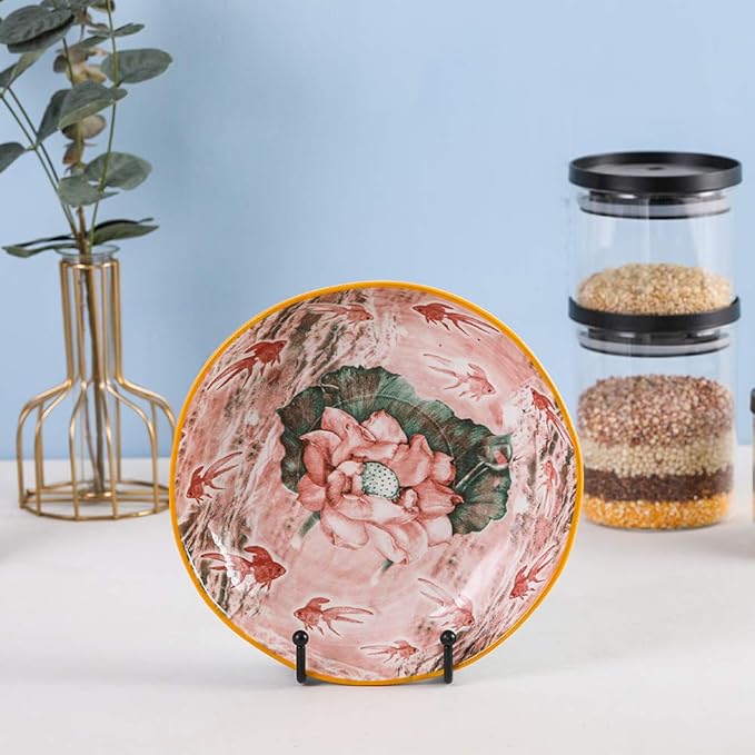 Artliving Plate Stands for Display - Iron Easel Stand Plate Holder Display Stand Picture Frame Stand for Pictures | Photo|Decorative Plate |Dish | Tabletop Art - 6 inch-Black