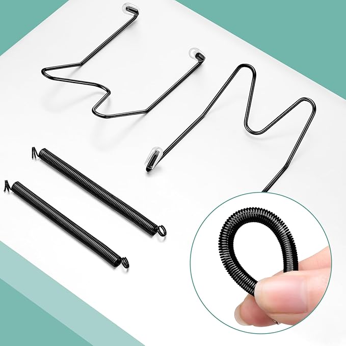 Hotop 12 Pieces Plate Hangers for Wall Stainless Steel Wire Invisible Plate Hangers Heavy Duty Display Holders with 12 Pieces Hooks for Wall Decoration (6/8/10 Inch,Black)