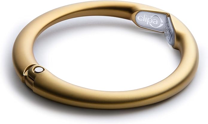 Clipa Bag Hanger - The Ring that Opens Into a Hook, Closes Automatically | Hangs Almost Anywhere in Just 1/2" of Space | Holds 33 lbs Yet Weighs Only 1.6 oz | 8 Styles | 3 yr Warranty