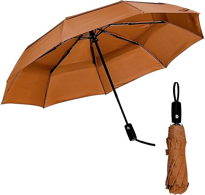 Mr. Pen- Windproof Travel Umbrella, Small Water-Resistant Automatic Folding Umbrella for Rain and Sun, Light, Compact and Portable for Women & Men, Fits Car & Backpack