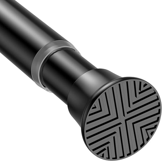 1pack Shower Curtain Rod 31-62 inch Tension Rod Black Shower rod Non Slip Adjustable Curtain Rods No Drilling Tension Curtain Rod Shower Rods for Windows Closet