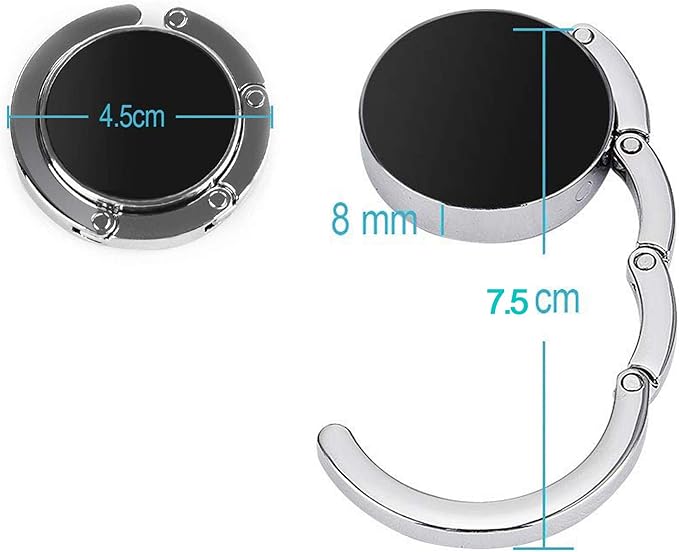 Bosketo Foldable Purse Hook Womens Bag Table Hanger Collection Desk Hooks for Purse (3pack Modern Marble Hook)