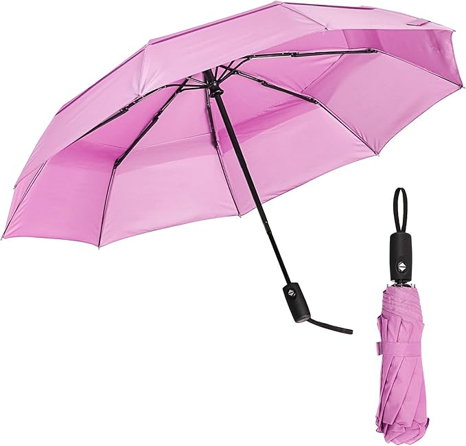 Mr. Pen- Windproof Travel Umbrella, Small Water-Resistant Automatic Folding Umbrella for Rain and Sun, Light, Compact and Portable for Women & Men, Fits Car & Backpack